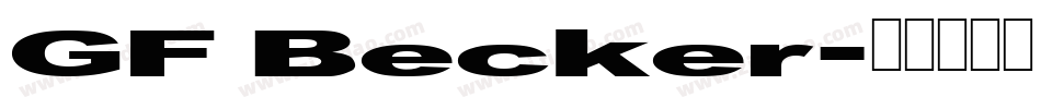 GF Becker字体转换